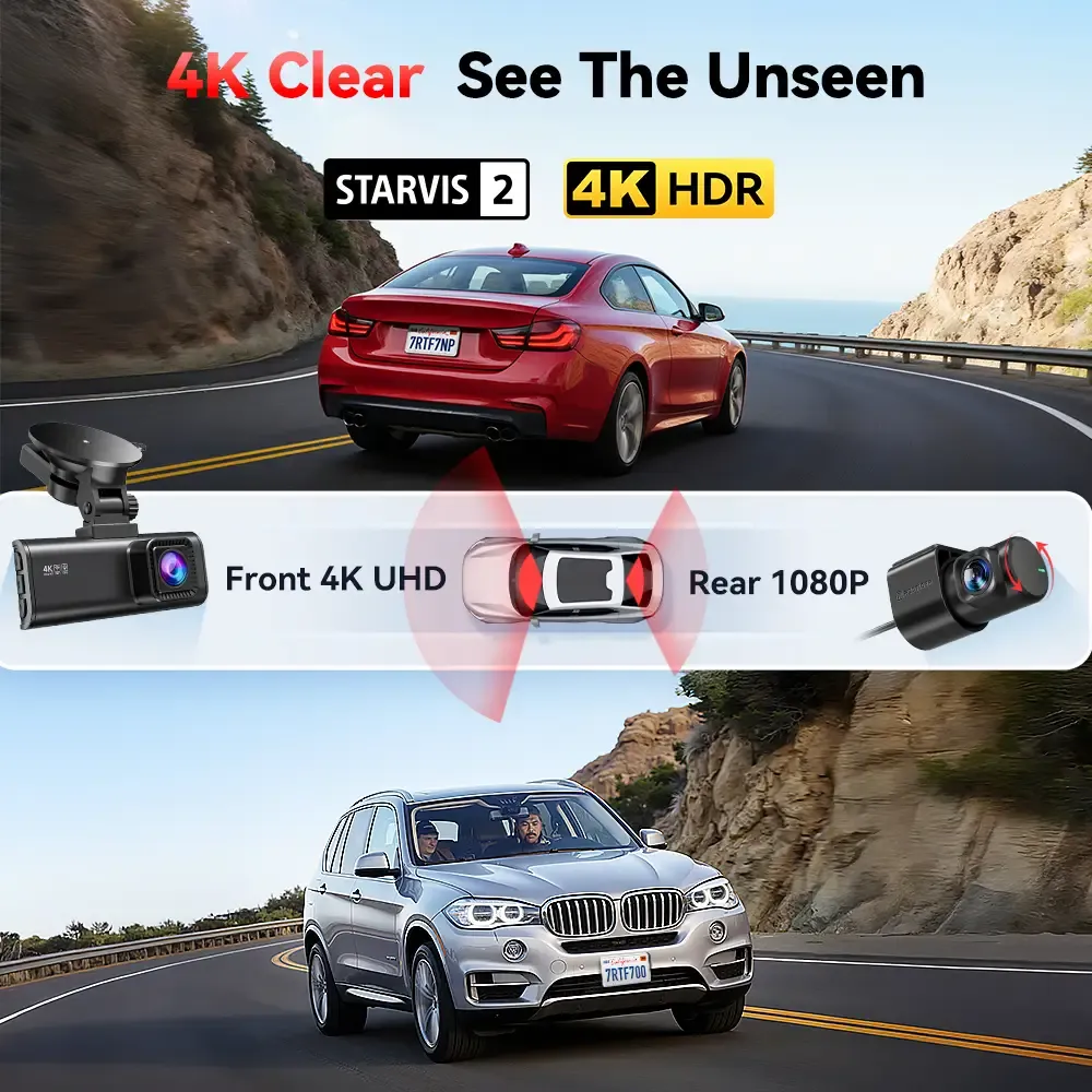 Redtiger F7NP 4K Front Rear Dash Cam - Image 3